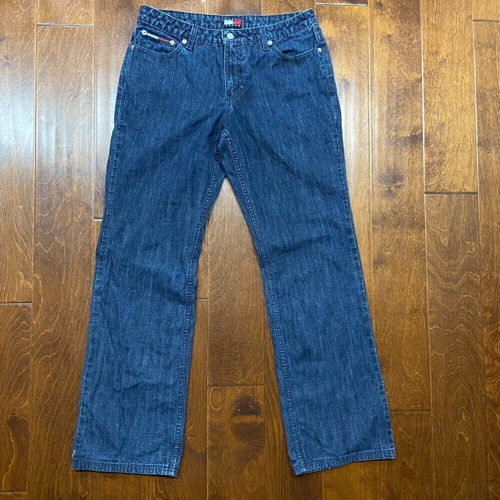 Tommy Hilfiger Vintage Y2K Dark Denim Boot Cut Jeans Women's Size 13 / 32 - Picture 4 of 11